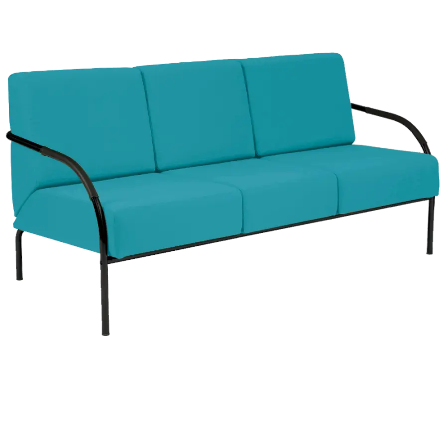 SPA 3 černý lak, koženka AN 078 - koženka tyrkysová